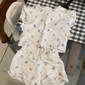 H&M cotton baby floral set